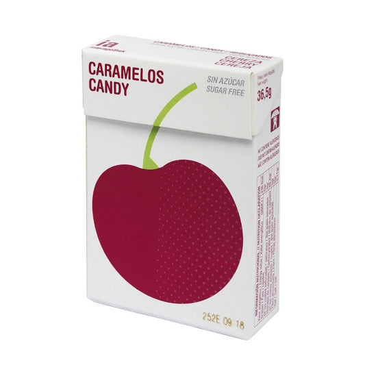 Interapothek Balmelos caramelos sabor cereza cajita sin azúcar