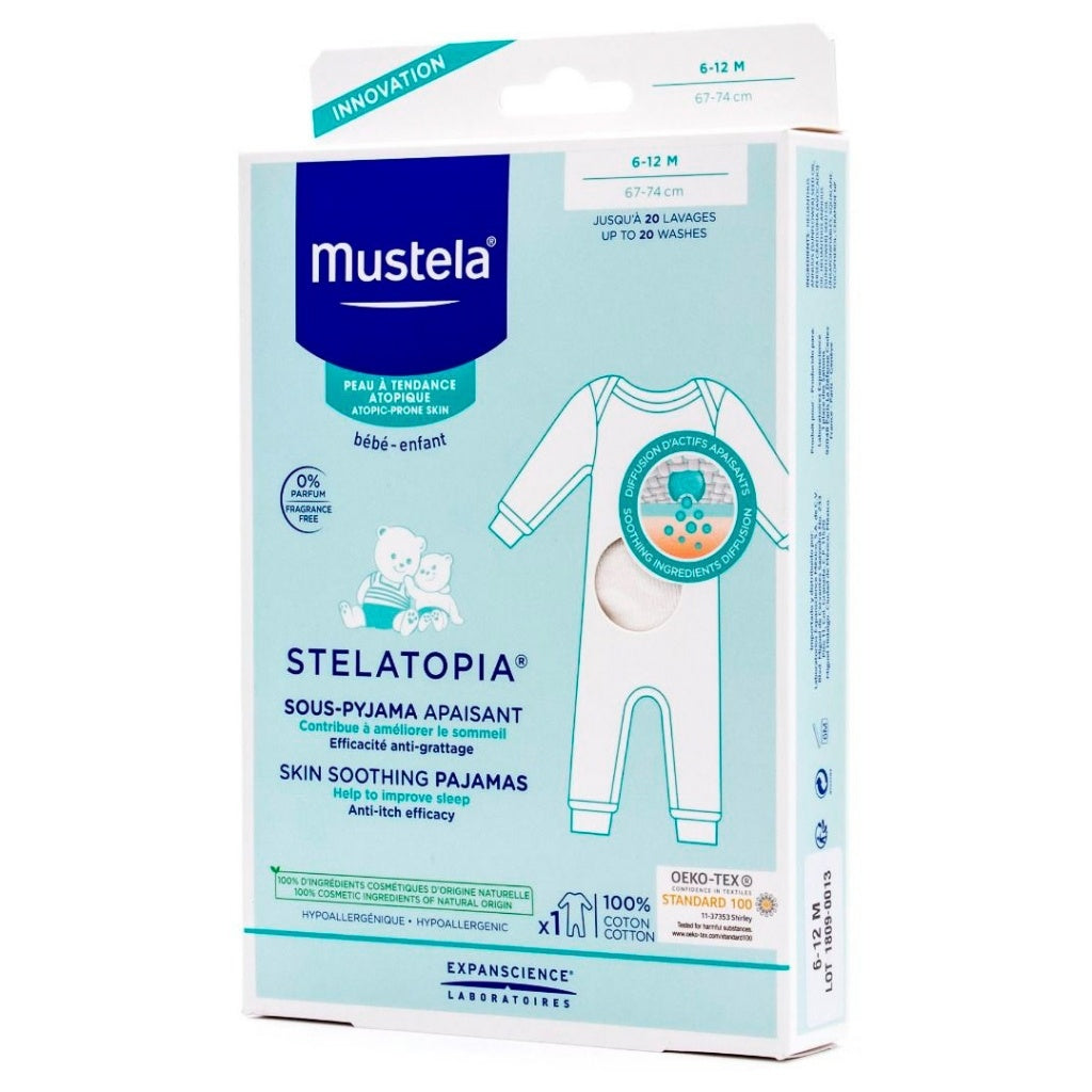 Mustela Stelatopia Bajo Pijama Alivio 6-12 Meses 100% Algodón