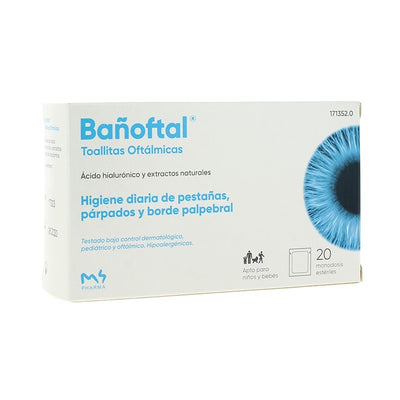 Bañoftal toallitas oculares 20 uds