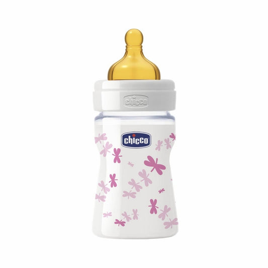 Biberón Chicco Vidrio Rosa Caucho 150 Ml