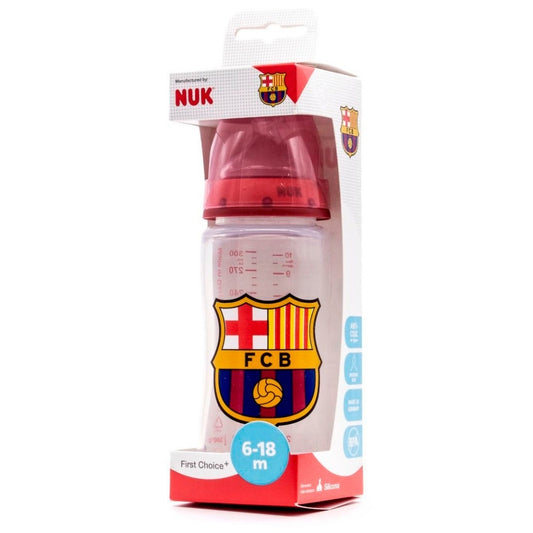 Biberón Nuk Fc Barcelona Silicona 6-18M 300 Ml