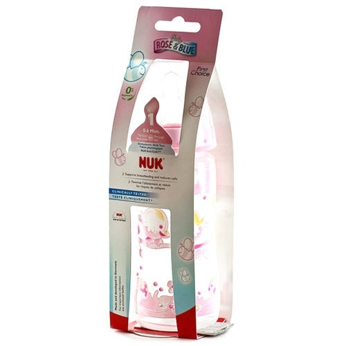 Biberón Nuk Fc Rose Pc Silicona 1M 300 ml