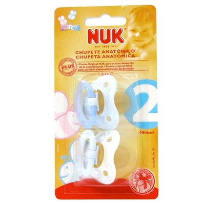 Chupete Nukete T2 Blue Látex Blister 2U