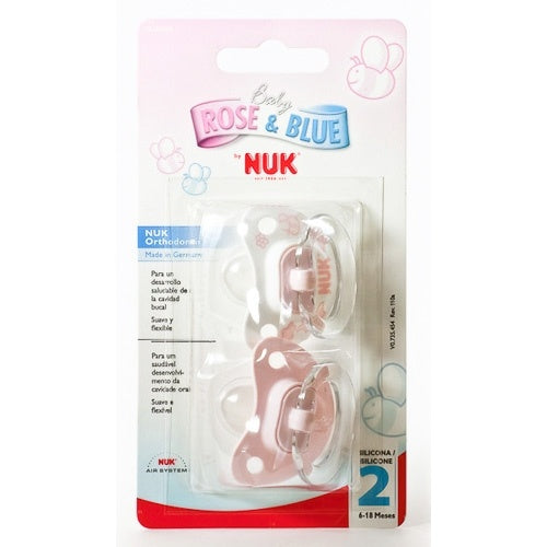 Chupete Nukete T2 Silicona Rose 2 Unidades