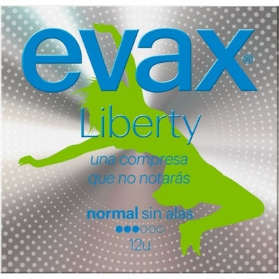 Compresas Evax Liberty Normal Sin Alas 12 Unidades
