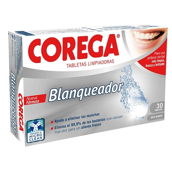 Corega Blanqueador 30 Tabletas