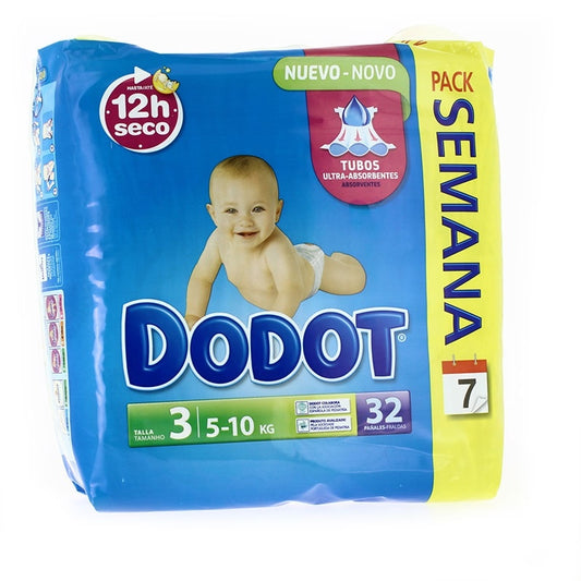 Pañal Dodot Etapas T/3 6-10 Kg 32 Unidades