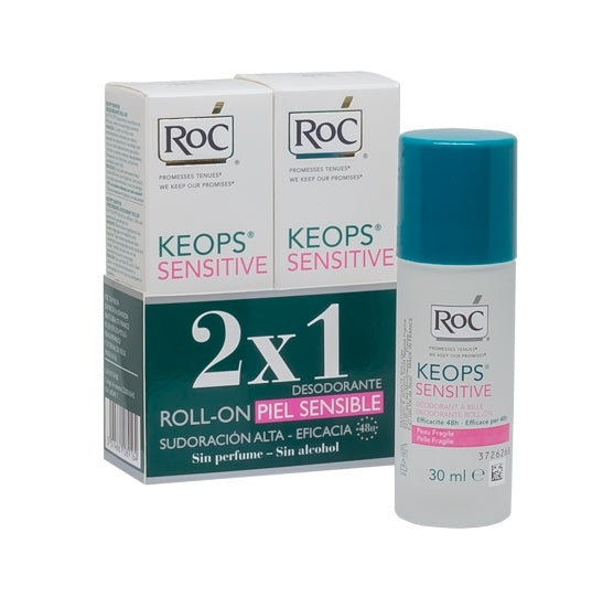 Roc Keops Desodorante Roll-On Sensitive 30 Ml 2X1