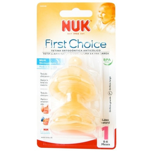 Tetina Nuk Ancha Fc 1L Látex Bi  2 Unidades