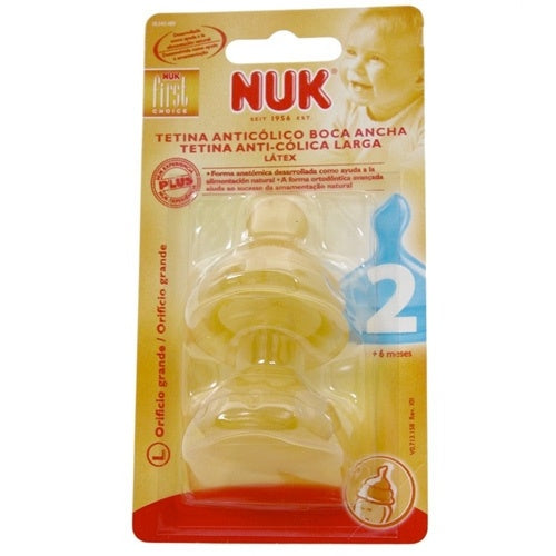 Tetina Nuk Ancha Fc 2L Látex 2 Unidades