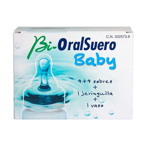 Bioralsuero Baby 4+4Sobres +1Vaso +1Jeringuilla