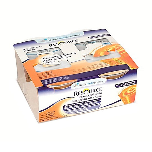 Resource Aqua+ Gelificada Naranja sin azúcar 4X125G