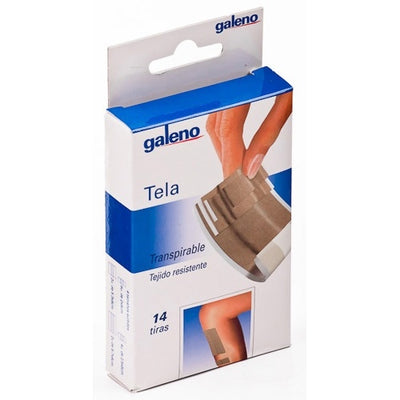 Galeno Tiras Tela Adh Piel Surtido 14U