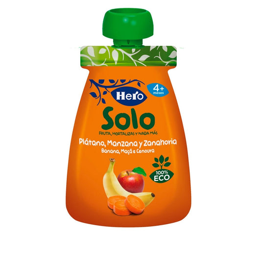 Hero Baby Solo Eco Manzana Plátano Zanahoria Bolsa 100 G