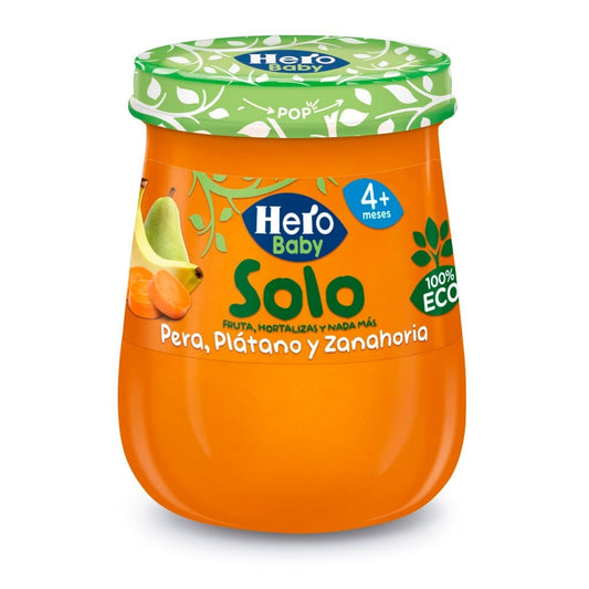 Hero Baby Solo Eco Pera Plátano Zanahoria 120 G