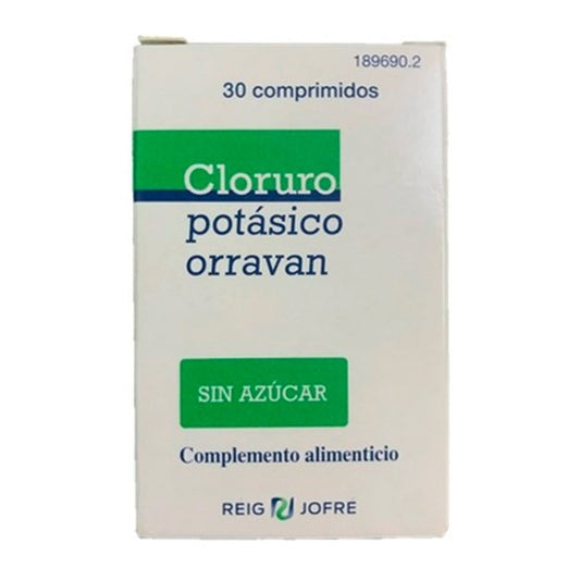 Cloruro Potásico Orravan sin Azúcar 30 Comprimidos