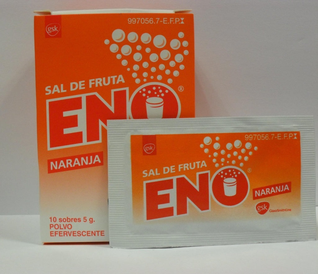 Sal de Fruta Eno naranja 5 g 10 sobres