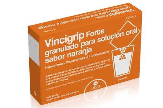 Vincigrip Forte 10 sobres granulado naranja