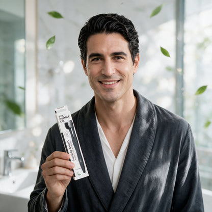 The Humble Cepillo dientes base Plantas negro y blanco pack 2 uds