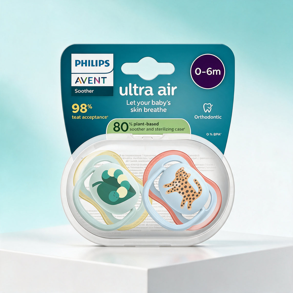 Philips Avent 2 Chupetes UltraAir 0-6m deco niño