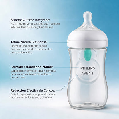 Philips Avent Biberón Natural Response Airfree 260ml