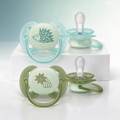 Philips Avent Chupetes Ultra Soft nocturnos 0-6 m niño 2 uds