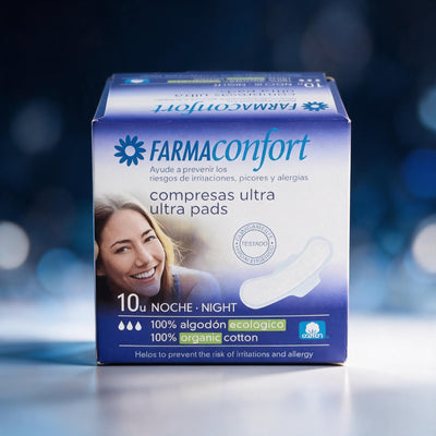 Farmaconfort compresas con alas noches 10 unidades
