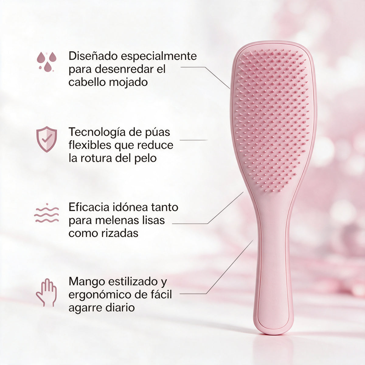 Tangle Teezer Cepillo antienredos pelo mojado Millennial Pink