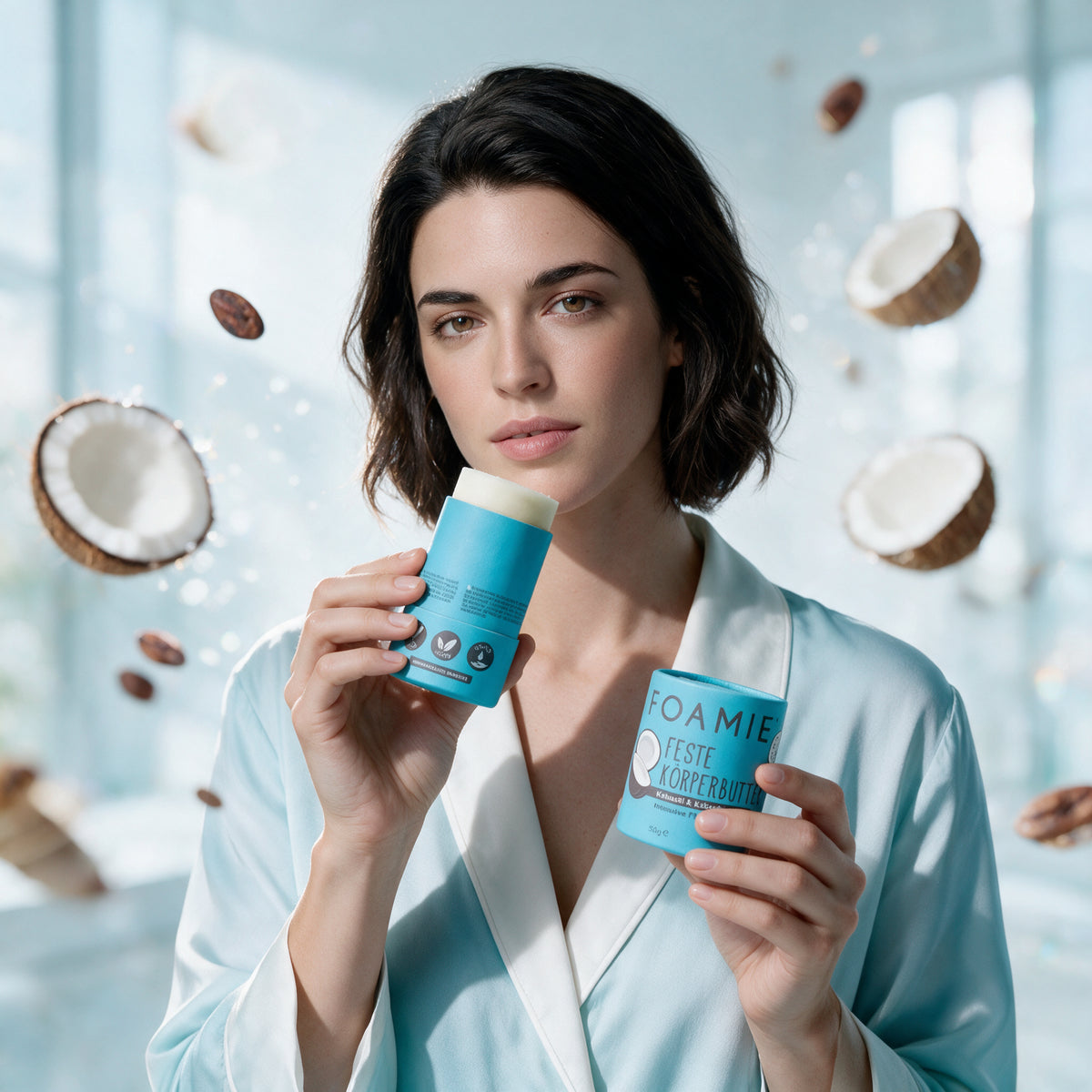Foamie crema hidrante corporal en barra de coco y manteca de cacao Solido Sin Plasticos Eco