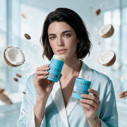 Foamie crema hidrante corporal en barra de coco y manteca de cacao Solido Sin Plasticos Eco