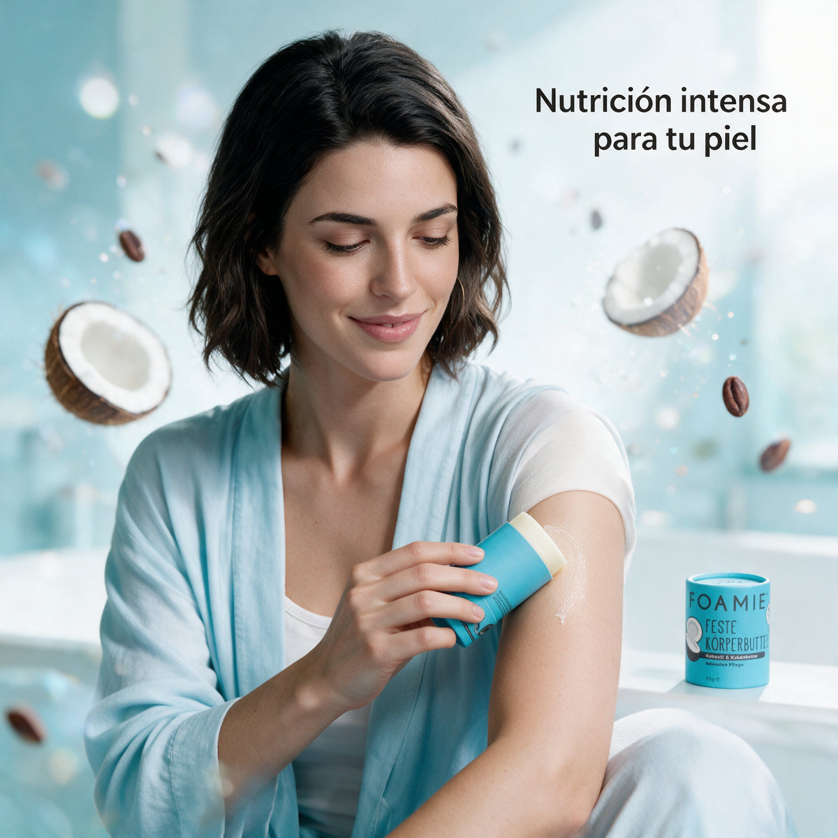 Foamie crema hidrante corporal en barra de coco y manteca de cacao Solido Sin Plasticos Eco