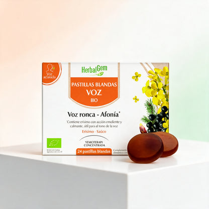 HERBALGEM Pastillas blandas para la voz Bio 24 gominolas
