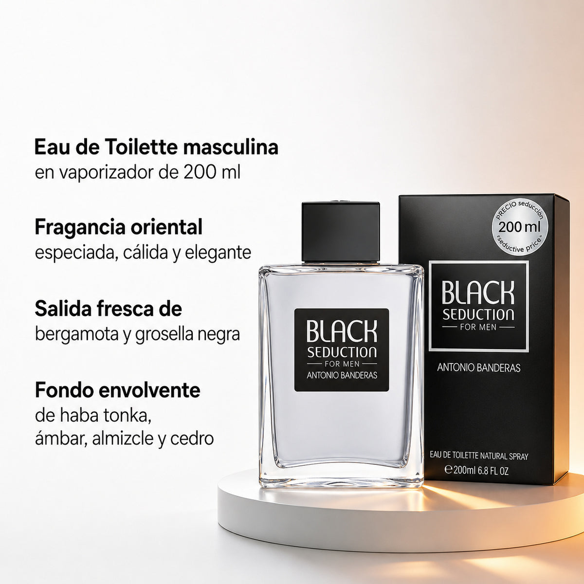 Antonio Banderas Black Seduction Eau de Toilette Spray 200ml