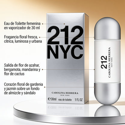 Carolina Herrera 212 Nyc Eau De Toilette Spray 30ml