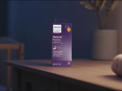 Philips Avent PACK Natural Response Nocturno (1biberón 260ml + 1 chupete ultra air nocturno 0-6m)